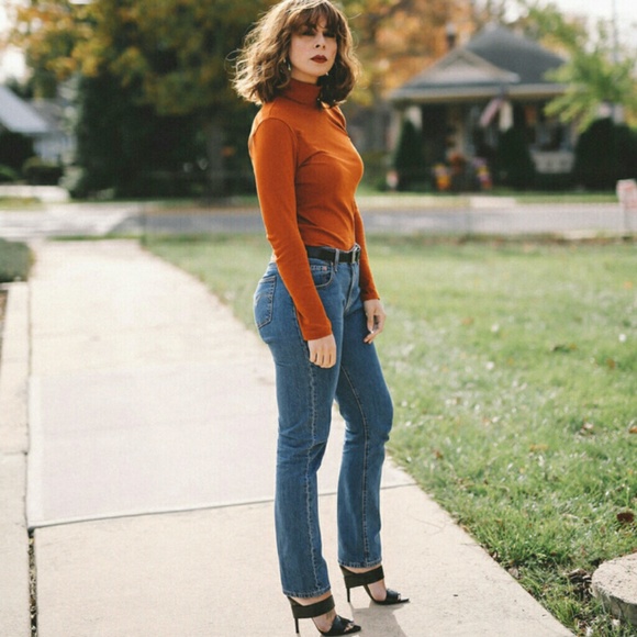 J. Crew Tops - J. Crew burnt orange turtleneck